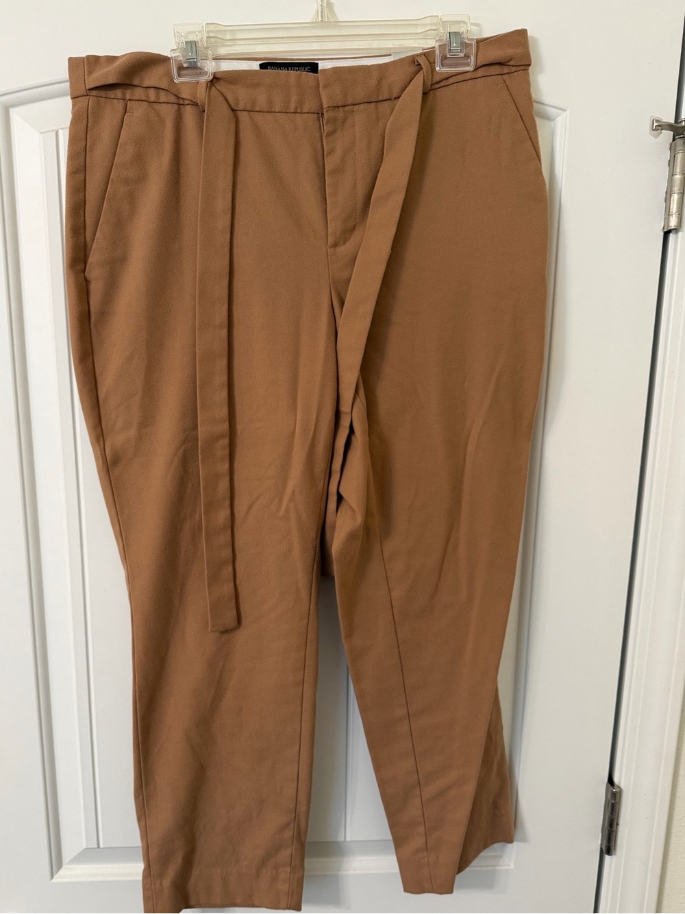 Banana Republic Tan Belted Chinos